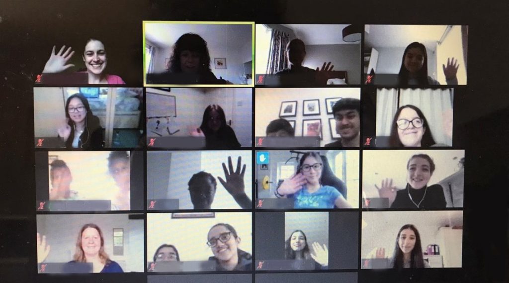 A zoom meeting